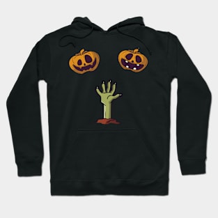 Spooky Pumpkin and Zombie Hand Hoodie